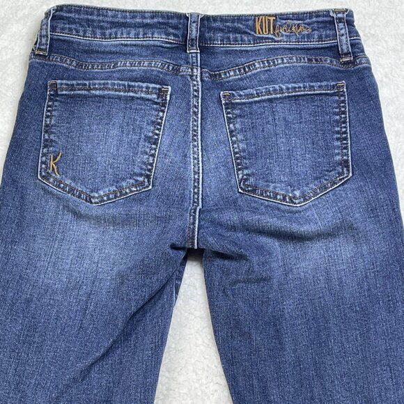 Kut from the Kloth Jeans Womens Sz 0 Blue Katy Boyfriend Straight Mid Rise 26x28 - Picture 4 of 13